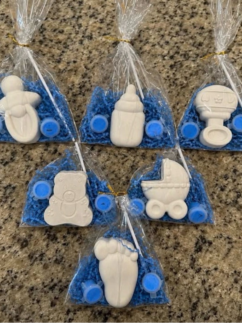 Boy baby shower painting kit